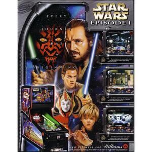 Star Wars Episode 1 Pinball FLYER Original 1999 Game Sci-Fi Art Print